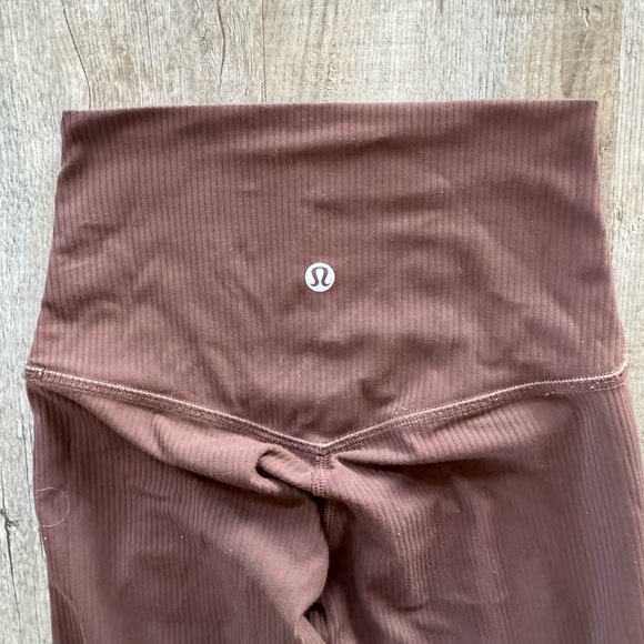 Lululemon Brown Align Ribbed Crop Leggings - Picture 2 of 5